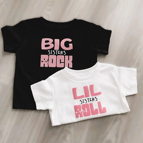 Personalized Big Sisters Rock Toddler T-shirt - Picture 3 of 5